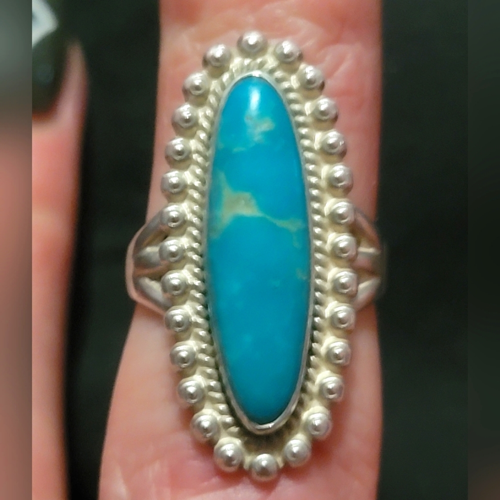 Turquoise sterling silver ring